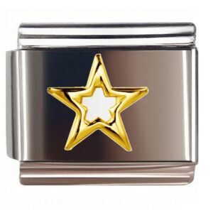 Golden Nested Star Italian Charms Bracelet