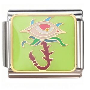 Botanical Devil's Eye Italian Charms Bracelet