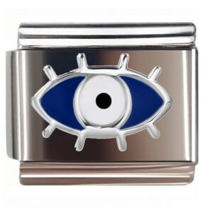 Blue Evil Eye Italian Charms Bracelet