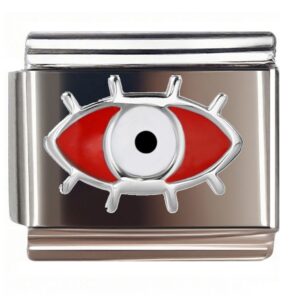 Red Devil's Eye Italian Charms Bracelet