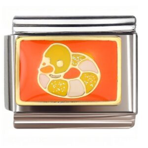 Color Block Duck Italian Charms Bracelet