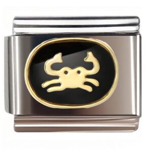 Cancer Crab Zodiac Symbol Italian Charms Bracelet