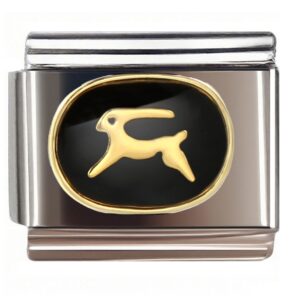 Minimalist Golden Rabbit Zodiac Italian Charms Bracelet