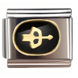 Golden Sagittarius Zodiac Symbol Italian Charms Bracelet