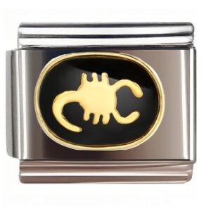 Golden Scorpio Zodiac Sign Italian Charms Bracelet