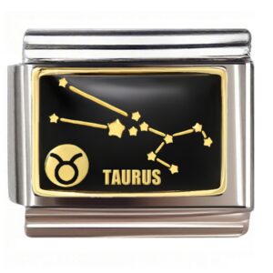 Taurus Constellation Gold Zodiac Italian Charms Bracelet