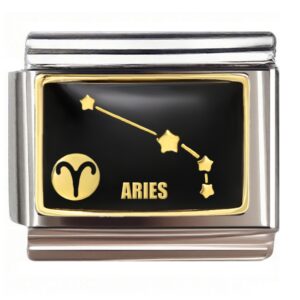 Aries Constellation Emblem Italian Charms Bracelet