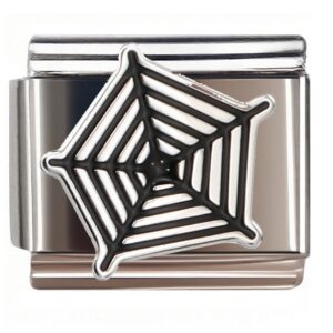 Geometric Spider Web Design Italian Charms Bracelet