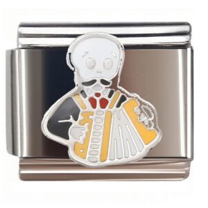 Skeleton Accordion Mariachi Italian Charms Bracelet