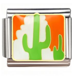 Mexican Cactus Desert Design Italian Charms Bracelet
