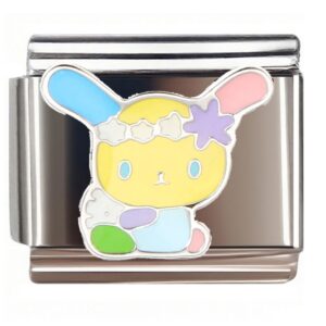 Pastel Star Bunny Italian Charms Bracelet