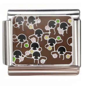 Abstract Cartoon Creature Pattern Italian Charms Bracelet