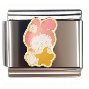 Melody Star & Flower Italian Charms Bracelet