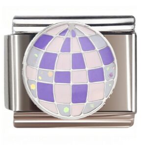 Mosaic Disco Sphere Italian Charms Bracelet