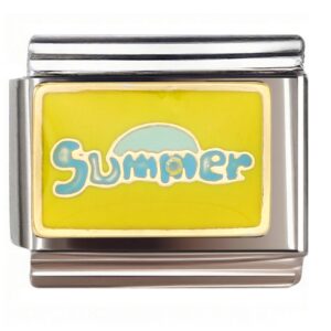 Summer Sun Design Italian Charms Bracelet