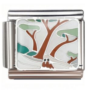 Abstract Tree Couple Italian Charms Bracelet