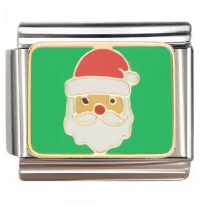 Santa Claus Red Hat Italian Charms Bracelet