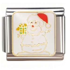Santa Claus with Gift Bag Italian Charms Bracelet