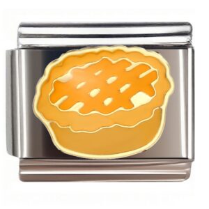 Pumpkin Pie Design Italian Charms Bracelet