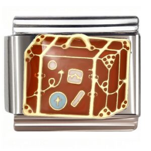 Adventure Suitcase Design Italian Charms Bracelet