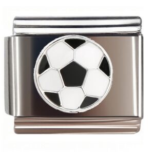 Classic Soccer Ball Pattern Italian Charms Bracelet