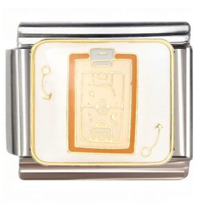 Soccer Field Emblem Italian Charms Bracelet
