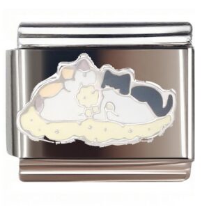 Cute Spotted Cartoon Cat Italian Charms Bracelet