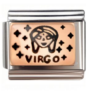 Virgo Zodiac Stylized Figure Italian Charms Bracelet