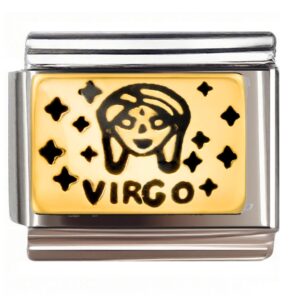 Virgo Zodiac Star Design Italian Charms Bracelet