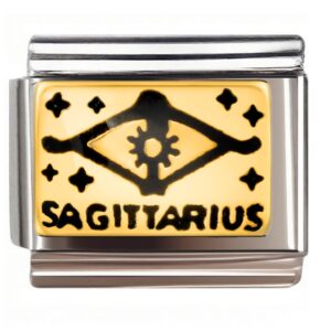 Sagittarius Eye & Stars Italian Charms Bracelet