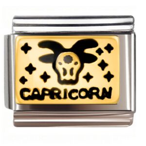 Capricorn Skull Zodiac Italian Charms Bracelet