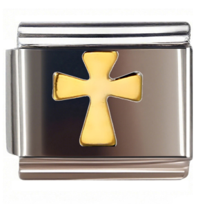 Golden Cross Italian Charms Bracelet