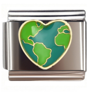 Heart Earth Italian Charms Bracelet