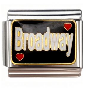 Broadway Red Hearts Italian Charms Bracelet