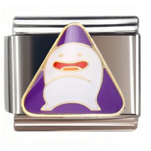 Ghost in Purple Triangle Italian Charms Bracelet