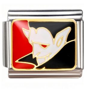 Dracula Vampire Face Italian Charms Bracelet