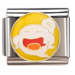 Happy Ghost with Star Hat Italian Charms Bracelet