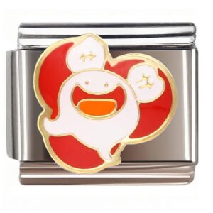 Star-Eyed Halloween Ghost Italian Charms Bracelet