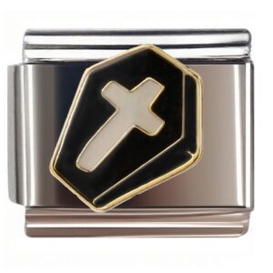 Coffin Cross Italian Charms Bracelet