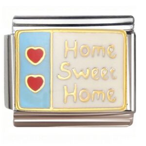 Home Sweet Home Hearts Italian Charms Bracelet