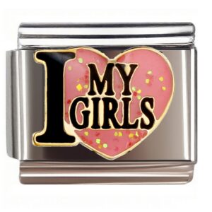 I MY GIRLS Heart Design Italian Charms Bracelet