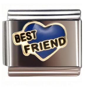 Best Friend Heart Italian Charms Bracelet