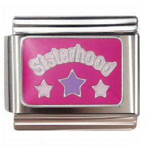 Sisterhood Star Design Italian Charms Bracelet