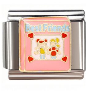 Best Friends Cartoon Girls Italian Charms Bracelet