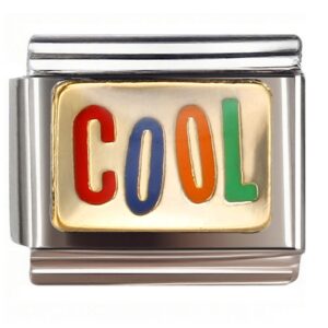 Colorful COOL Typography Italian Charms Bracelet