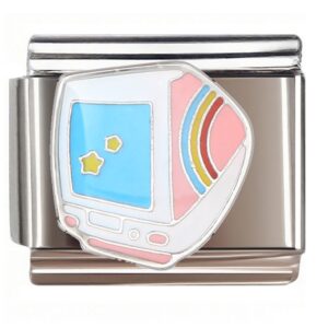 Retro TV Star Design Italian Charms Bracelet