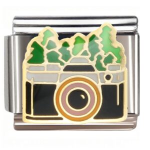 Forest Camera Italian Charms Bracelet