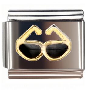 Gold Sunglasses Italian Charms Bracelet