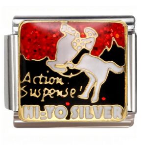 Hi-Yo Silver Action Horse Italian Charms Bracelet