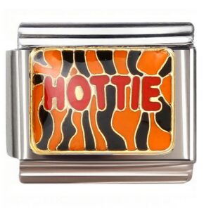 Hottie Flame Stripes Italian Charms Bracelet